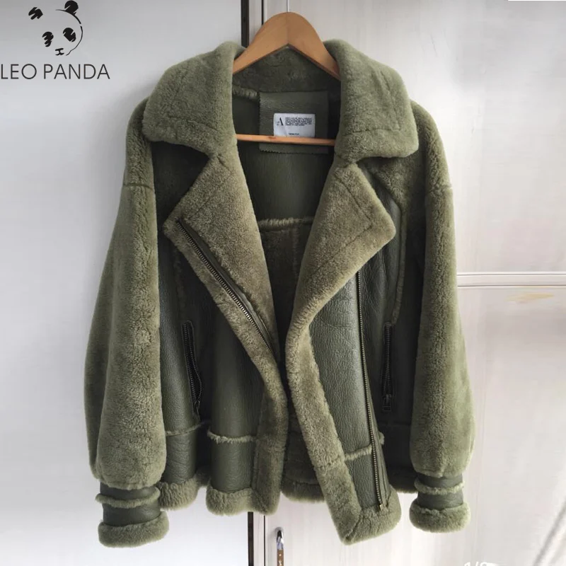 

2019 sheepskin sheepskin shears wool natural fur one locomotive female new solid color high quality leather sheepskin casual jac