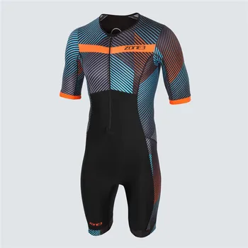 

Zone3 2020 Summer Men's Triathlon Skinsuit Cycling Jersey Short sleeve Jumpsuit Road mtb Bike Running Clothing Maillot Ciclismo