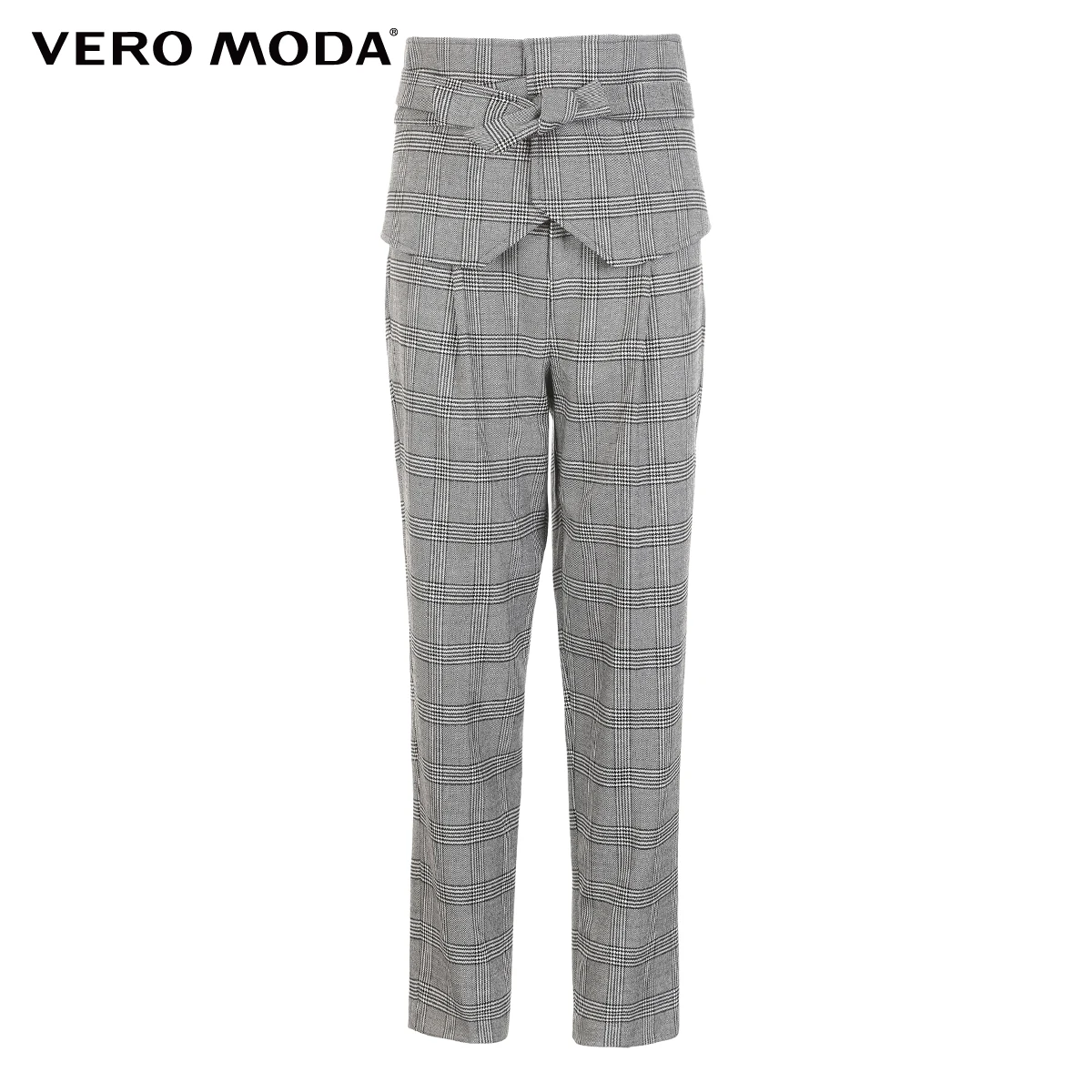 Vero Moda ретро плед ремень украшения досуг брюки | 319150512