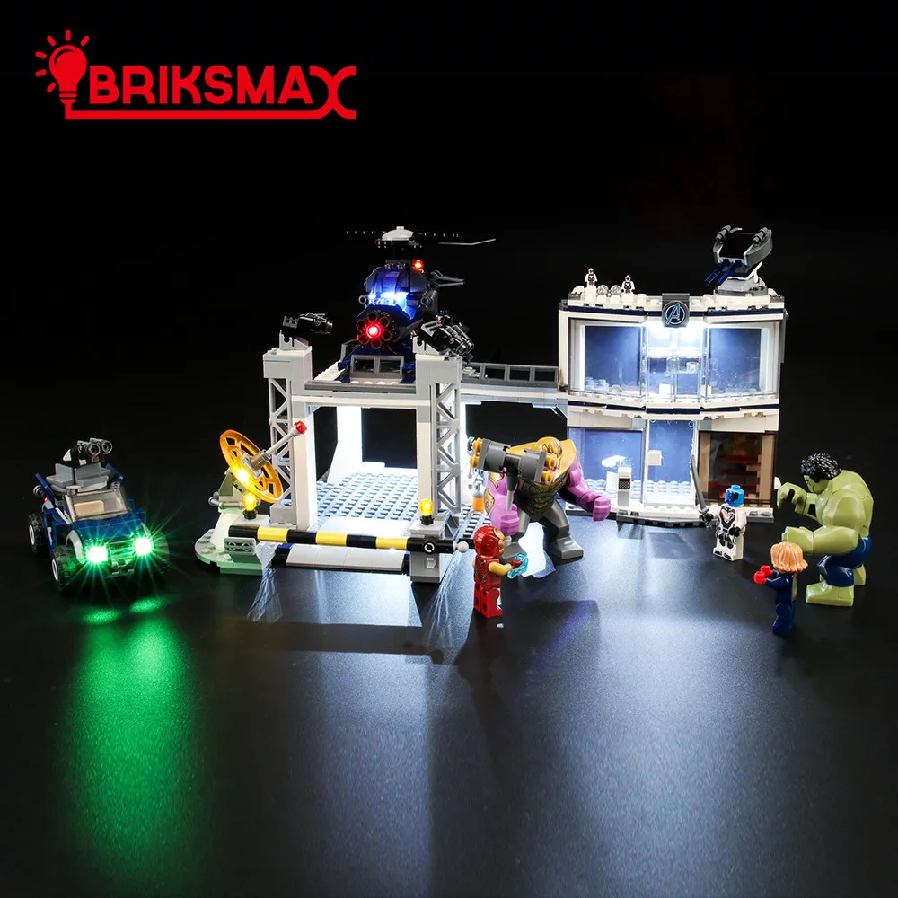 

BriksMax Led Light Up Kit For Super Heroes Series Compound Battle Building Blocks Compatible With 76131 (NOT Include Model)