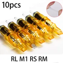 10 шт одноразовые полуперманентные татуировки картридж 316 стали иглы RL/RM/M1/RS принадлежности для татуировки 3RL/5RL/7RL/9RL/11RL