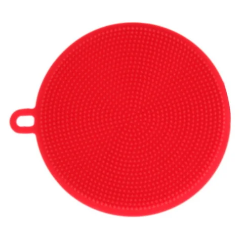 1pcs Red Волшебные чистящие щетки мягкая силиконовая посуда кастрюля, миска, сковорода для очистки губки абразивные губки Пособия по кулинарии очистки кухонная утварь - Color: 1pcs Red