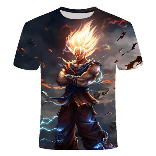 TX296 Dragon Ball Z, ультра инстинкт Гоку, Супер Саян, Мужская футболка, 3D принт, летняя футболка Dragon Ball, забавная Мужская футболка, Азиатский Размер, S-6XL - Цвет: TX296