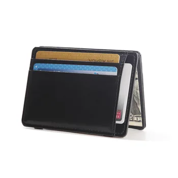 

Unisex Magic Credit Card Case Bifold Pu Leather Wallet Men Women Card Holder Mini Wallets Purses Buisness ID Cards Organizer