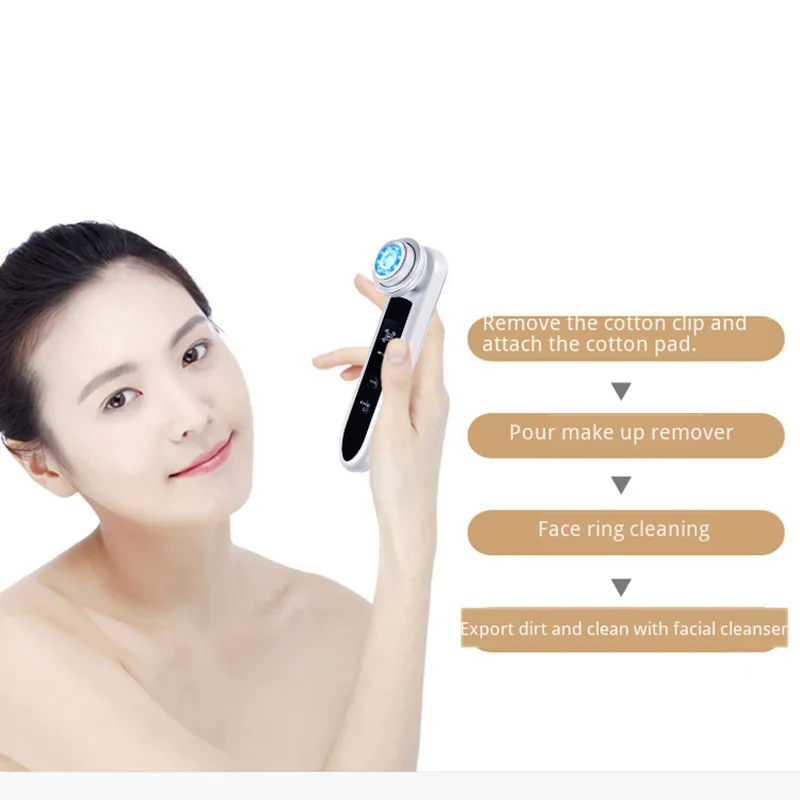  LED Phototherapy Device Face RF Radio Frequency Massager Acne Wrinkle Remover EMS Muscle Stimula V- - 4000529805321
