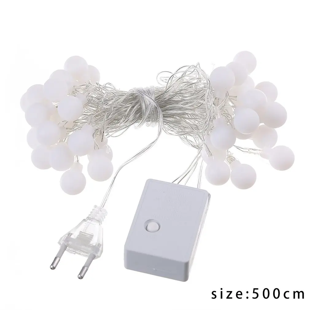 40 LED frosted white ball Christmas tree holiday home interior light string 220V warm |