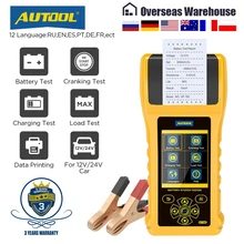 AUTOOL BT760 Car Battery Tester with Printer 6- 32V Color Screen Battery Test & Cranking