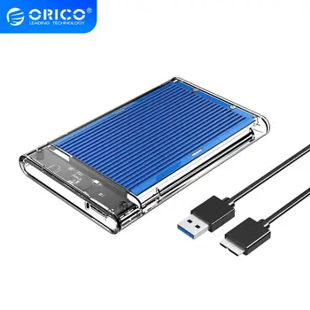 

ORICO HDD Case 2.5 Inch SATA to USB 3.0 Transparent & Aluminum Hard Drive Enclosure for HDD SSD Disk 5Gbps HD External HDD Box