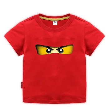 

2019 Children Summer Ninjago Legoes Printed T Shirt For Boy Short Sleeves Clothes Girls White Tee Tops Clothing Kids T-Shirt