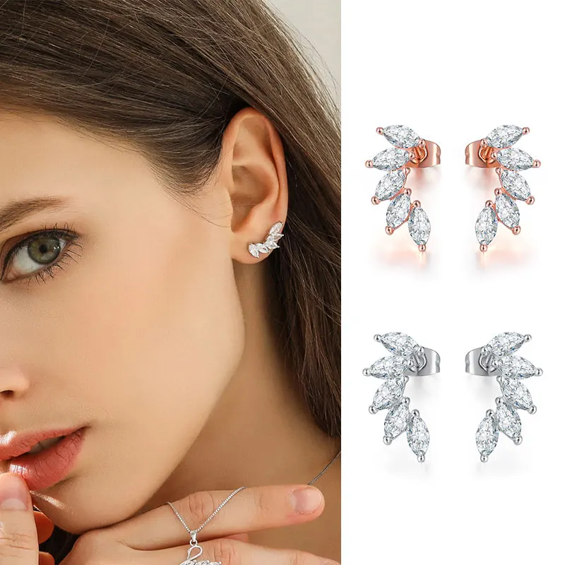 Серьги для женщин 30 хит продаж корейский стиль кубический цирконий розовый