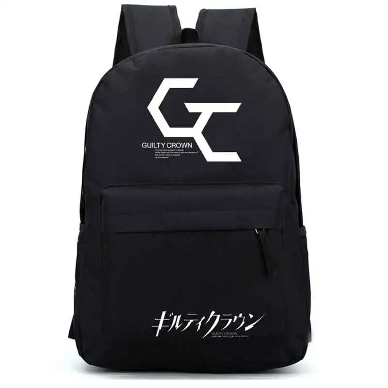 Модный Аниме надпись «Guilty Crown GC» буквы Повседневный Рюкзак Студенческая школьная книга сумка для переноски ноутбука Путешествия Туризм рюкзак спорт Sachel