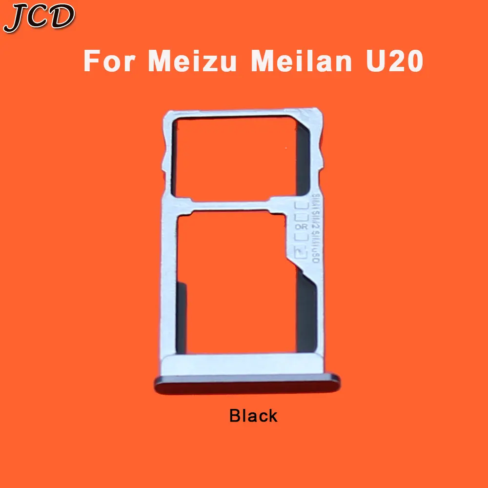 JCD sim-держатель, слот-адаптер лоток для Meizu Meilan U10 U20 Sim карта заменитель адаптера запчасти - Цвет: U20 Black
