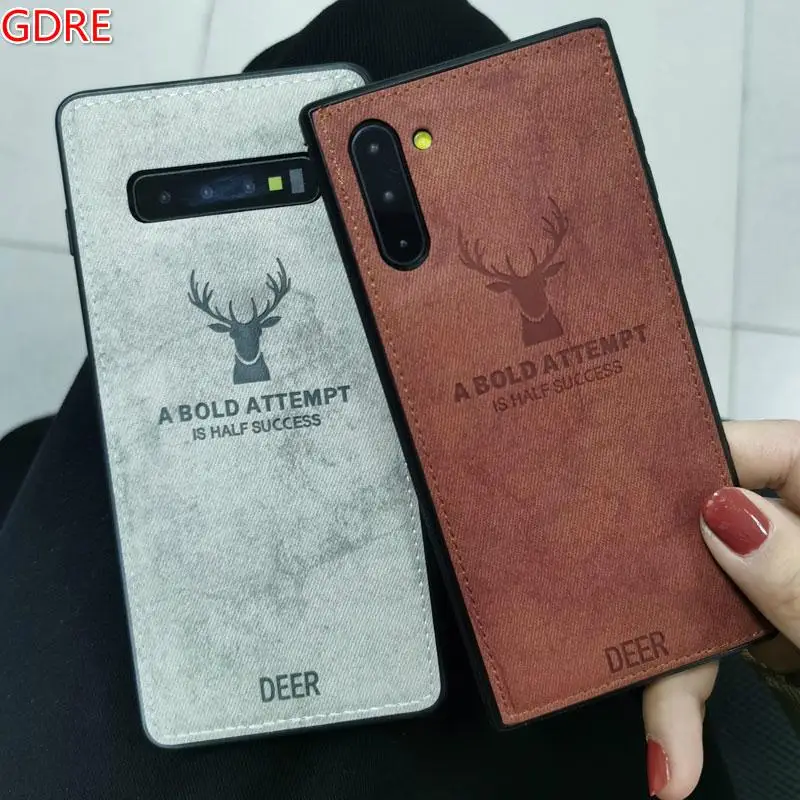 Тканевый Мягкий ТПУ чехол для телефона с оленем samsung S11 E M20 S10 Plus S9 S8 Note 9 8 Galaxy A9 A6