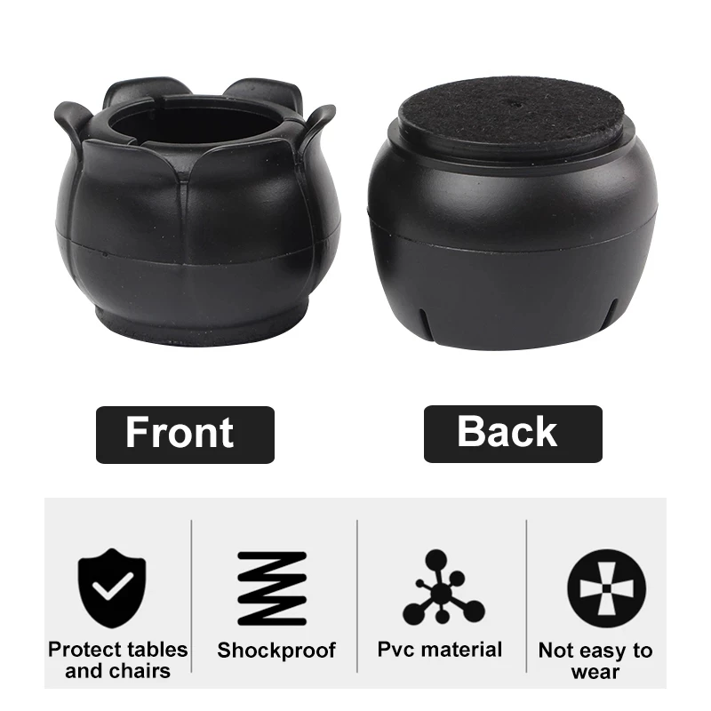 4Pcs/Set furniture chair legs protector Non-slip Rubber Anti Scratch Feet Pads For Table leg caps Bottom Wood Floor Protectors