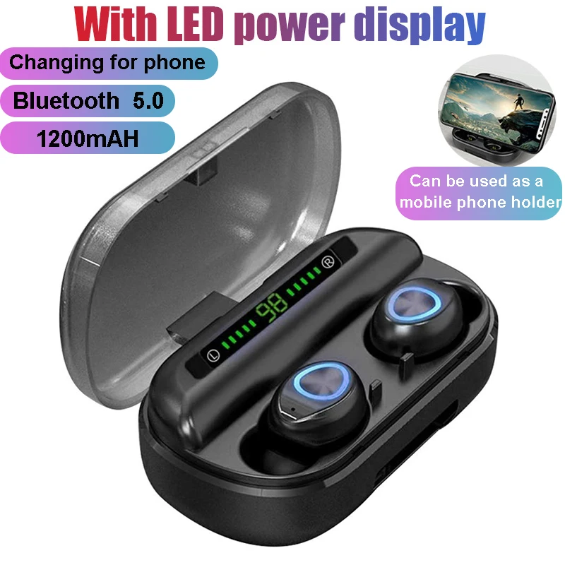 Беспроводные Bluetooth 5 0 наушники 8D Hifi беспроводные водонепроницаемые спортивные