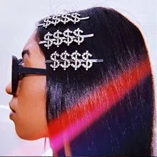 Grampos de cabelo europeus e americanos, grampos de cabelo em strass fashion exagerados para penteados auxiliares de personalidade