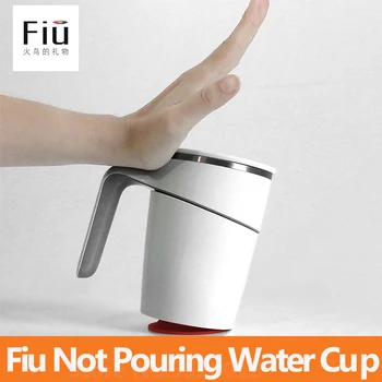 

Fiu Not Pouring Cup Smart Water Cup 470ml Innovation Magic Sucker Non-slip ABS Double Insulation 304 Stainless