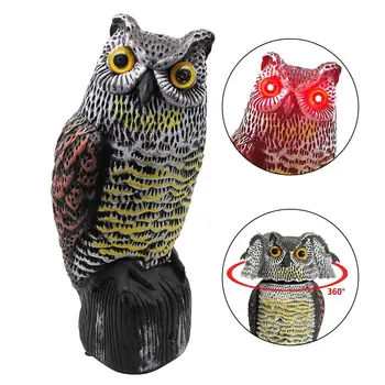 

Scarecrow Owl Decoy Statue Realistic Fake Owl Hand-painted Garden Protector for Outdoor Pest Bird Deterrent DIY Decorative