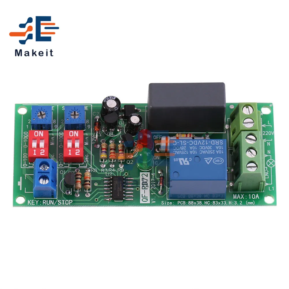 AC 100V-250V 100V 110V 120V 220V 230V 240V цикл повторить вкл/выкл триггерный релейный модуль с