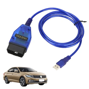 

LEEPEE For Audi Seat Skoda OBD2 CH340 Chip VAG-COM 409.1 Vag Com 409Com USB Diagnostic Cable Scanner Scan Tool Interface