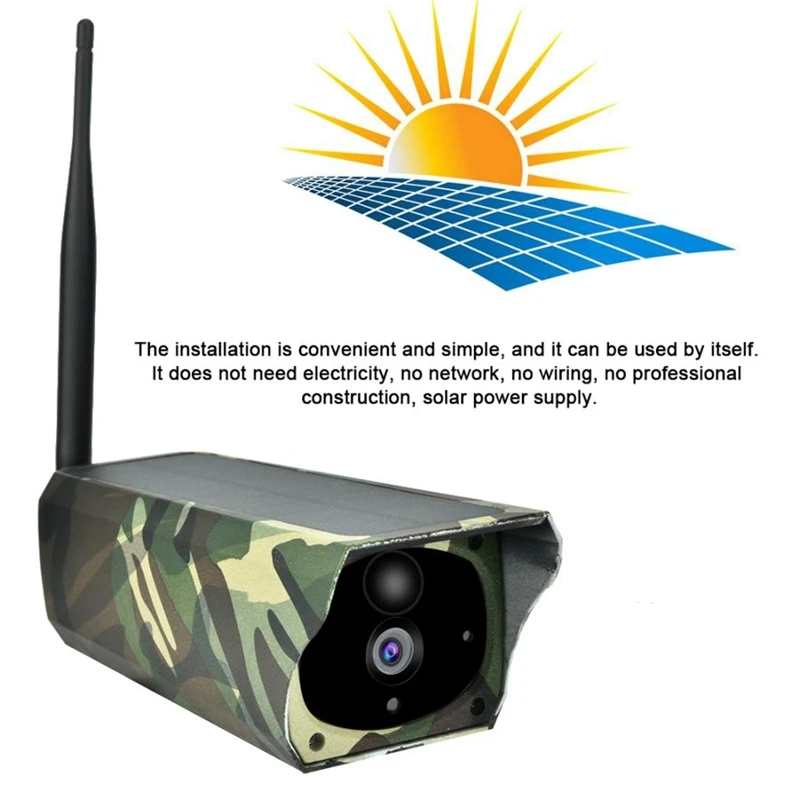 Интеллектуальная камера наблюдения, солнечная мощность, Wifi, ip-камера, беспроводная, для улицы, в помещении, водонепроницаемая, HD 1080 P, ночное видение, приложение, удаленное M