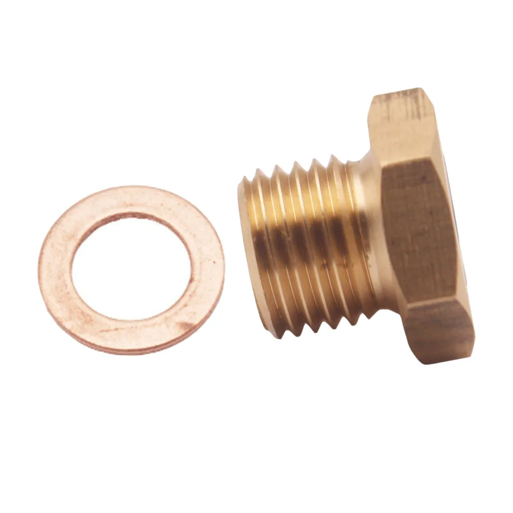 1/8-27NPT Female to M14x1.5 Gauge Sensor Sender Thread Adapter Fitting Brass