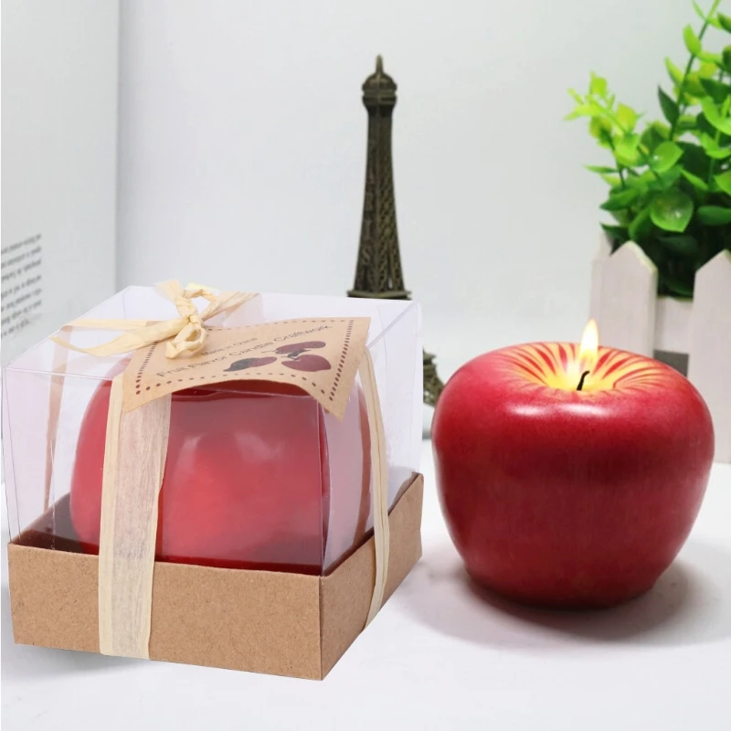 Эмуляционная ароматная Свеча в форме яблока для рождественских вечеринок, подарки небольшого размера