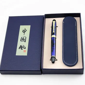 

Luxury Gift Pen Set Jinhao 450 Pen High-end Gold Clip 0.5mm Nib Steel Ink Pens pencil bag Metal Fountain Pen Christmas Gift