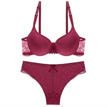 Кружевной бюстгальтер трусики Комплект для женщин пуш-ап белье сексуальный бюстгальтер без швов трусики бюстгальтер на косточках Бралетт женское нижнее белье# F