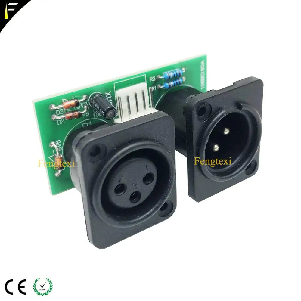 2pcs 7R/5R 200/230 DMX512 Signal Connect Board Part Little PCB 3pin XLR DMX Connector with Chip Board Repair Replacement dmx controller dmx receiver