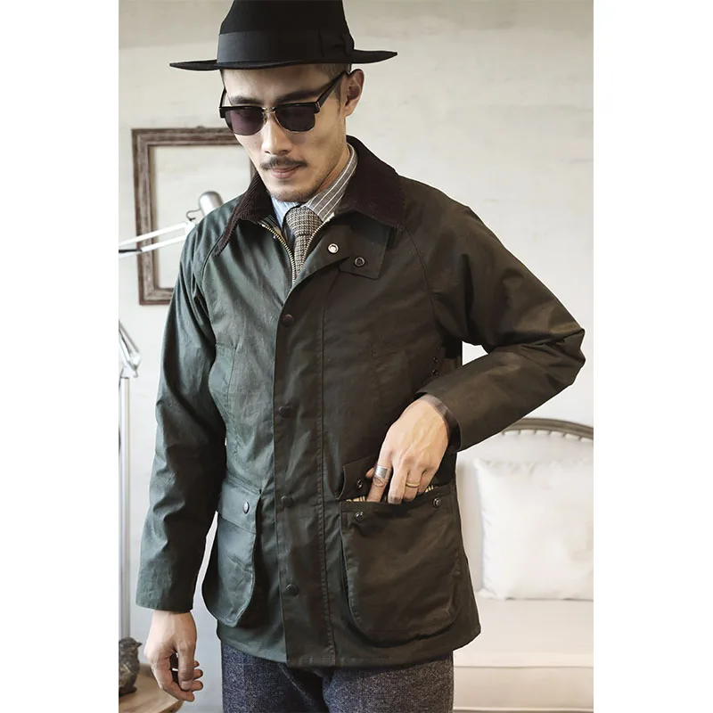 

BBR-0002 Read Description! Asian size very good quality cotton wax water proof jacket