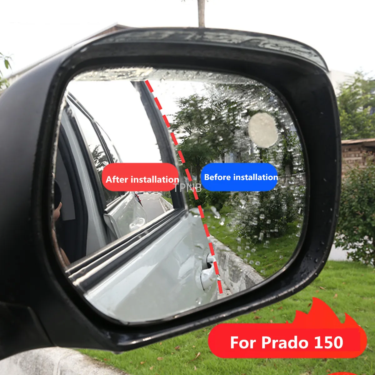 Автомобильная наклейка в форме капель дождя для Toyota Land Cruiser 200 зеркало заднего вида дождевая пленка аксессуары