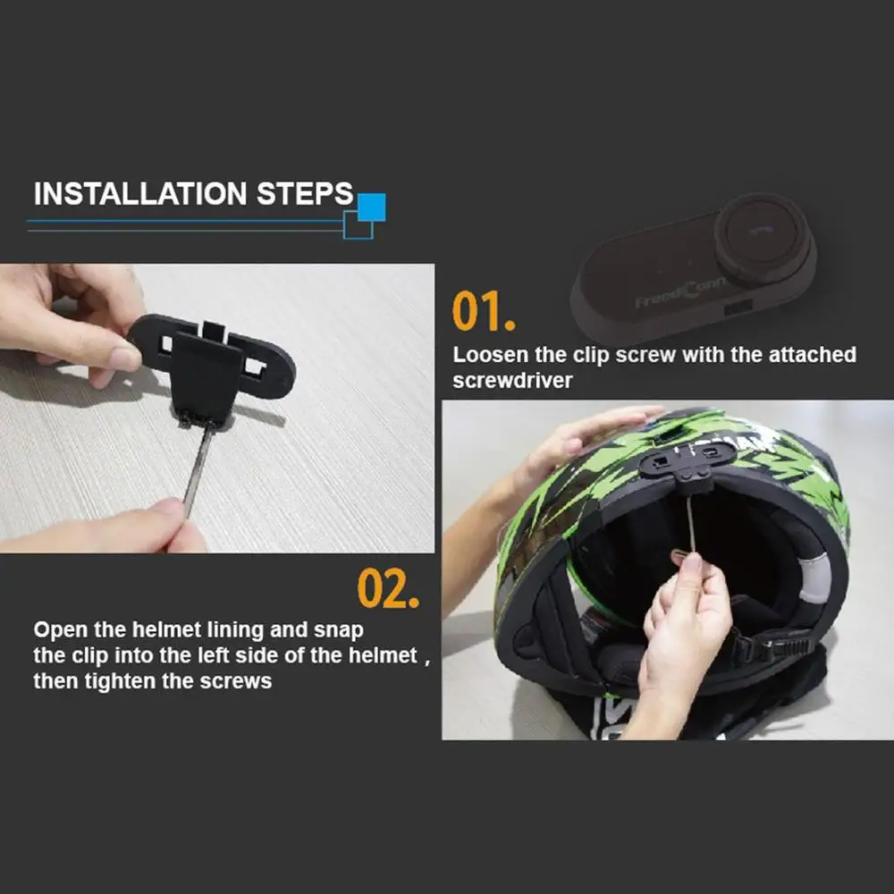 Freedconn TCOM-02 мотоциклетный шлем с наушниками мотоциклетный шлем беспроводной контроль наушников для MP3/4 Радио IPOD
