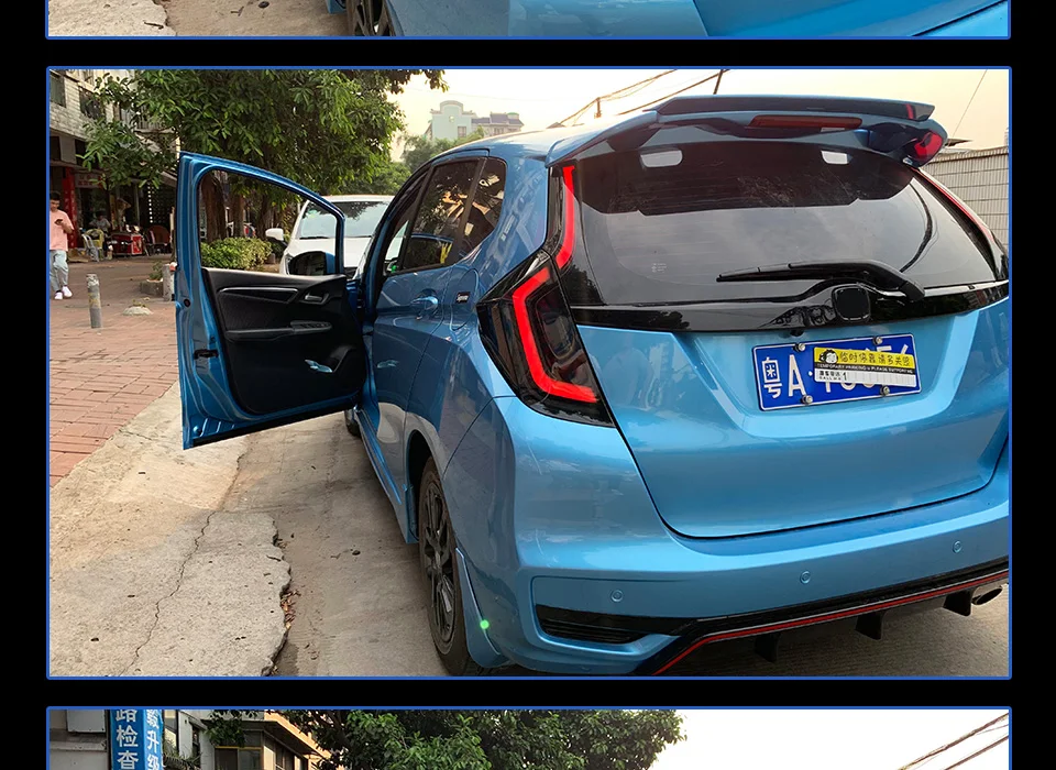 Набор для автостайлинга для HONDA Fit Jazz задние фонари- светодиодный задний фонарь светодиодные задние фары DRL+ тормоз+ Реверсивный+ Динамический сигнал поворота