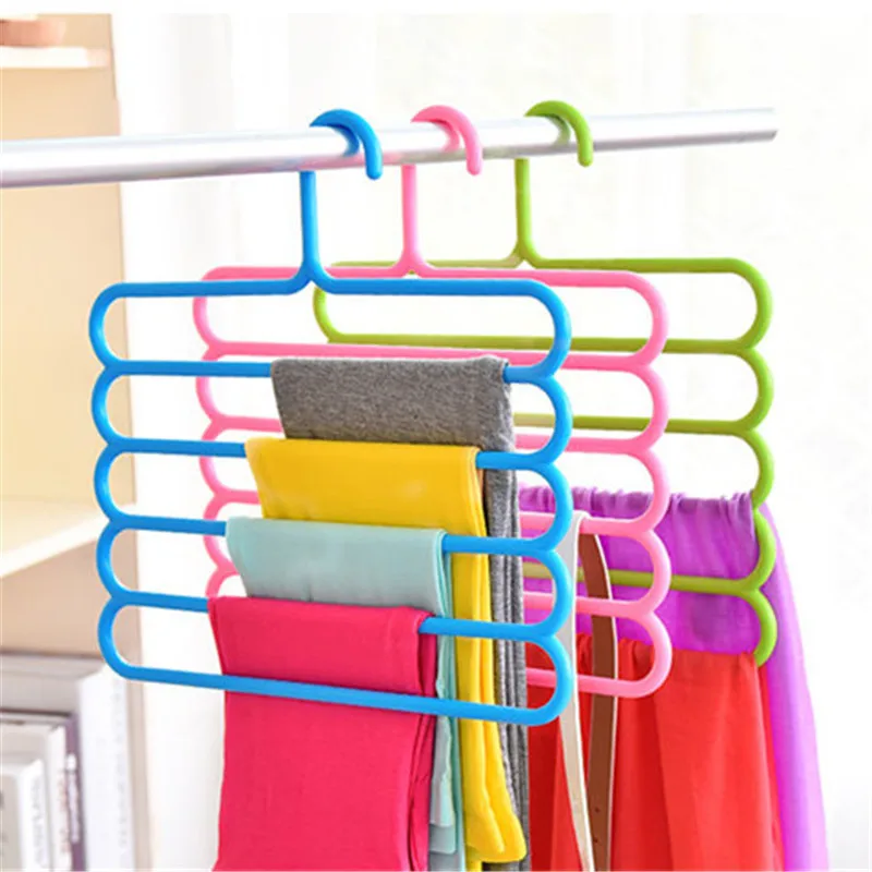 

Binyalive Multi-functional Plastic Multi-Layer Nordic Style Plastic Storage Pant Rack