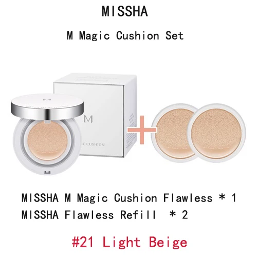 Almofada de ar Missha Magia Almofada Impecável 21 23 Clareamento cc Creme Protetor Solar bb Fundação Corretivo Coreia Cosméticos m 4 Beleza e saúde
