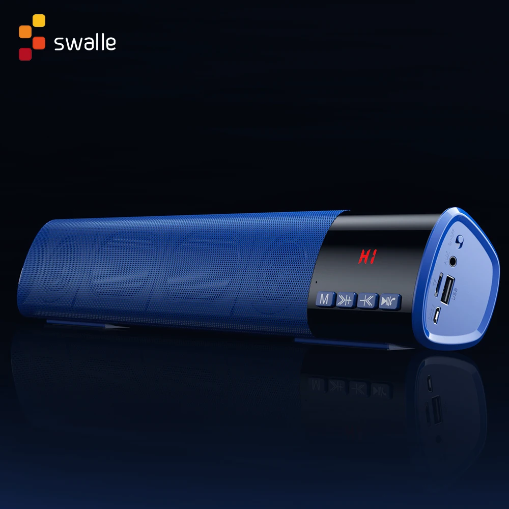 2019 Новинка 10 Вт HIFI Портативная Беспроводная Bluetooth Колонка стерео Саундбар TF FM USB