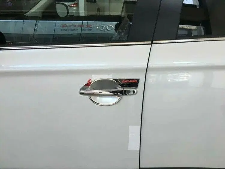 4 шт. ABS Хромированная дверная ручка Чаша Накладка для Mitsubishi Outlander 16-18