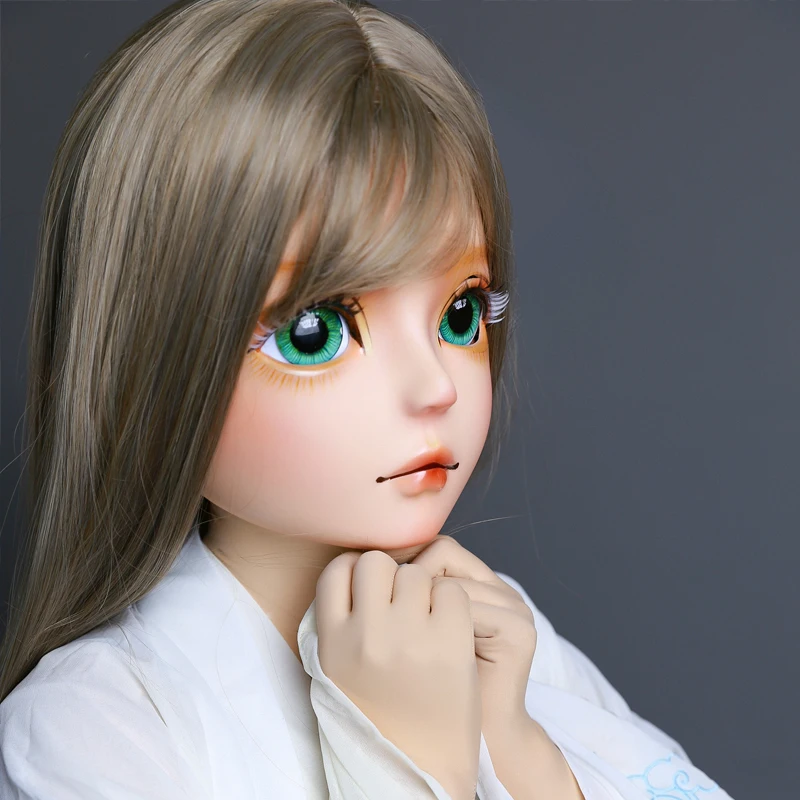 

(HD01) HIDOLLS Quality Handmade Female Girl Resin Half Head Cosplay Japanese Role Play BJD Kigurumi Mask Crossdresser Doll Mask
