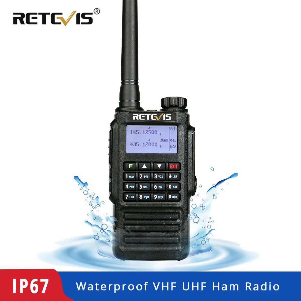 VHF UHF Walkie-Talkie Two-Way radio Radio-Amador Dual-Band RETEVIS RT87 Airsoft IP67