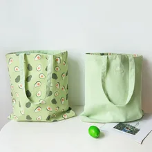 

2021 Wheat Fabric Double-sided Dual-use Hand Bag Cotton And Linen Pocket Handbag Shopping Bag Storage Bag Grocery Bag