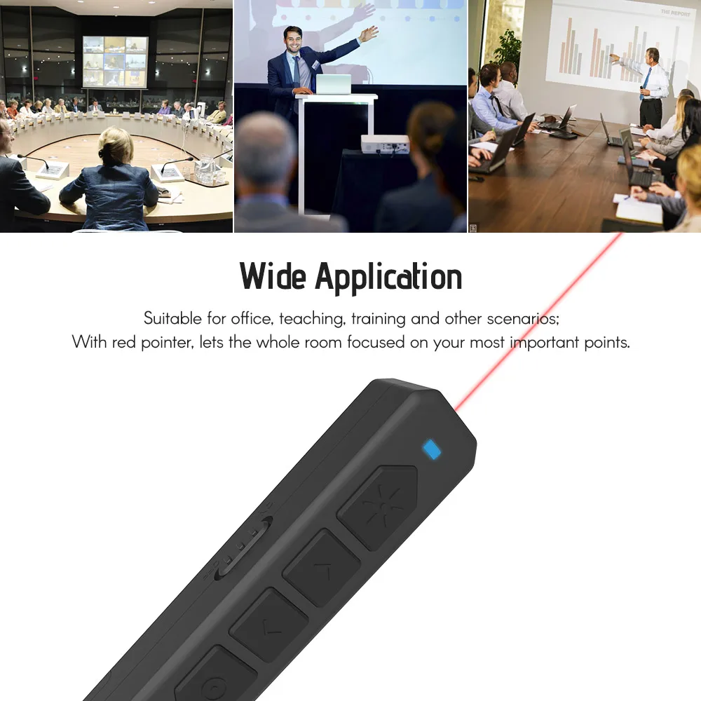 M100 Powerpoint Presenter PPT Clicker Flip Pen 2,4 ГГц красный указатель беспроводной пульт дистанционного управления с usb-приемником пульт дистанционного управления Презентация