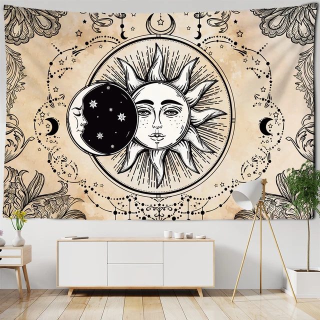 Various colour Sun And Moon Tapestry Wall Hanging