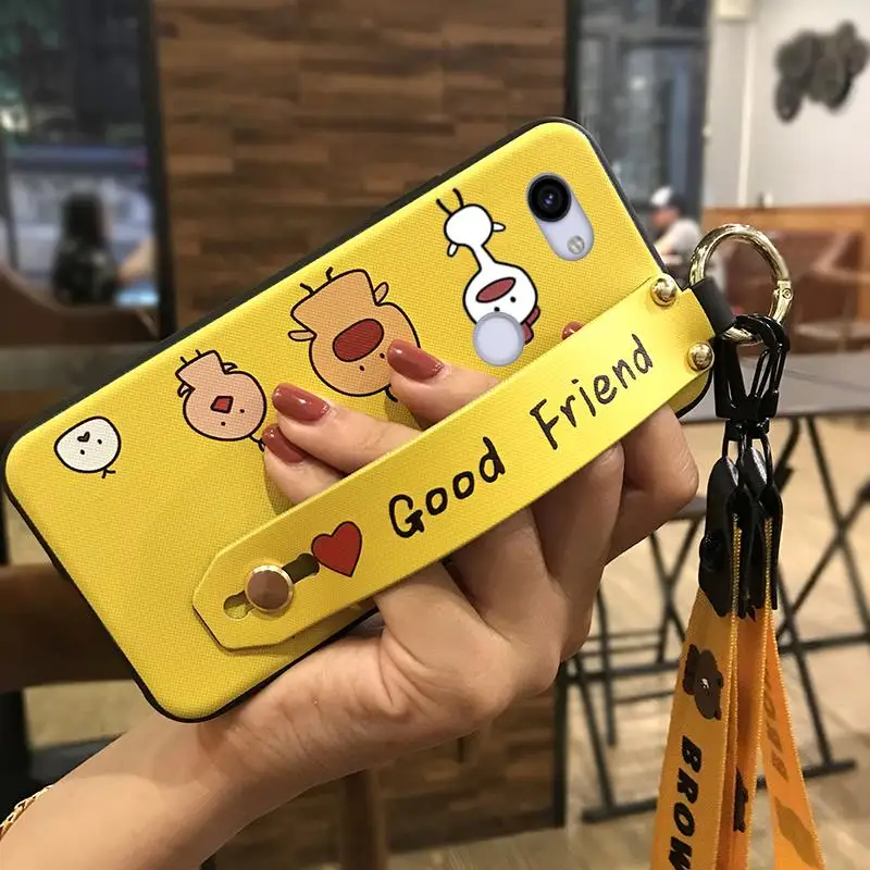 Противоударный чехол для телефона с ремешком на запястье Google Pixel 3A Модный