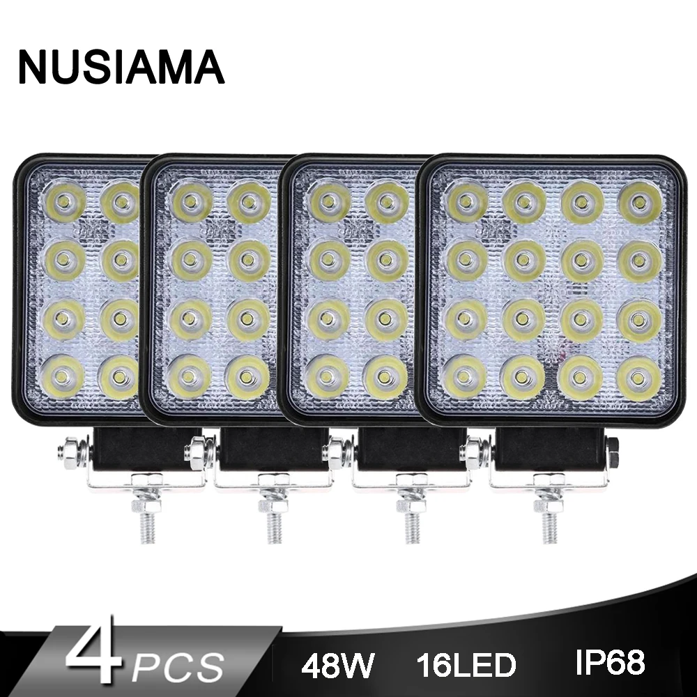 

4 Pcs Led Work Light 12V 24V Led Beam 4WD 4x4 Car Led Bar Offroad Flood Spot Combo Light For JEEP SUV Accessories Fog Lamp