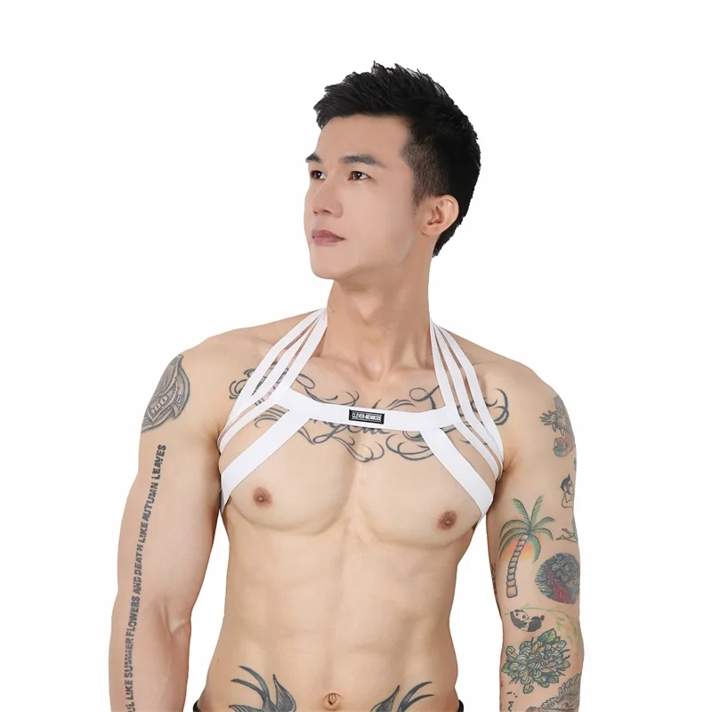 Cosplay&ware Men Halter Neck Nightclub Performance Lingerie Body Chest Harness Bondage Costume Party Hollow Elastic Clothing Super Hot -Zentai shop online H7be57192b9794b93bd302f9a50d3ea59q.jpg