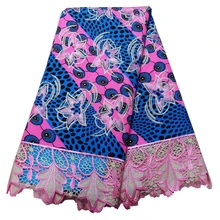 Высококачественная кружевная ткань восковой шнур кружевная ткань Африканская кружевная ткань восковой шнур кружева для женщин Свадебное платье 82908