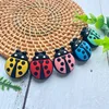 10pcs  Mini Ladybug Silicone Beads Baby Dummy Cartoon Pacifier Toy Accessories 4