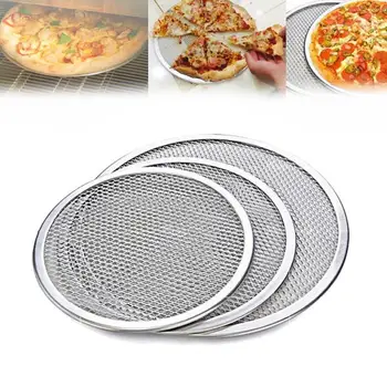 

New Professional Round Pizza Oven Baking Tray Barbecue Grate Nonstick Mesh Net