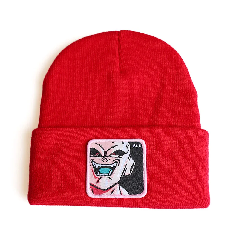 Dragon Ball Z MAJIN BUU Beanie, высококачественные хлопковые повседневные шапочки для мужчин и женщин, теплая вязаная зимняя шапка, модная однотонная шапка унисекс
